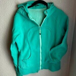 Lululemon Scuba Hoodie Women's Size 10 bright teal green